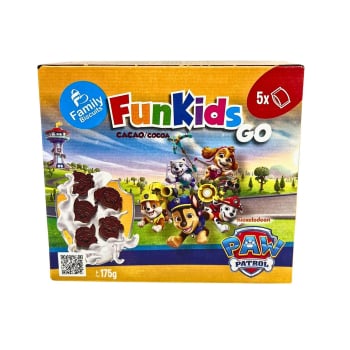 Galletas de cacao Paw Patrol Family Biscuits FunKids Go pack 5 unidades de 35 g. 5 x 35 g