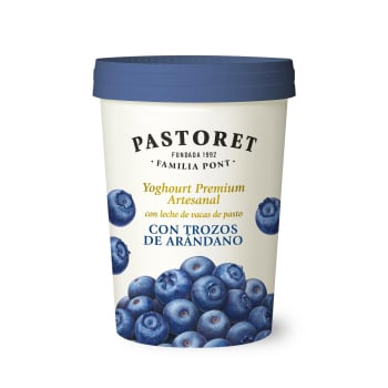 Yogur azucarado con arándanos Pastoret 475 g.
