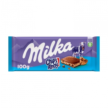 Chocolate con leche y chips ahoy Milka 100 g.