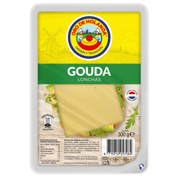 Queso gouda en lonchas Oro De Holanda 300 g.