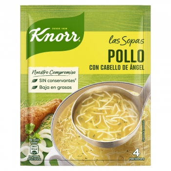 Sopa de pollo con cabello de angel Knorr 71 g.