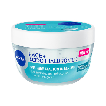 Gel facial hidratacion intensa face+ácido hialuronico Nivea 100 ml.