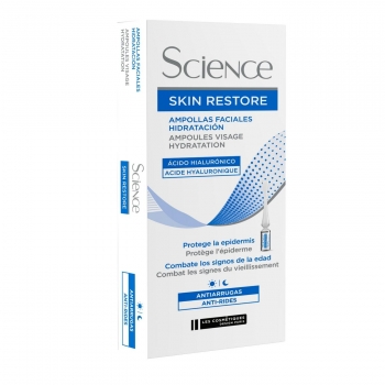 Ampollas faciales hidratación ácido hialurónico Skin Restore Science 7 ud.