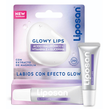 Cuidado labial con efecto glowy con ácido hialurónico + vitamina E + Glicerina Liposan 1 ud.