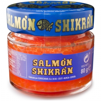 Sucedáneo de caviar salmón Shikrán sin gluten 80 g.