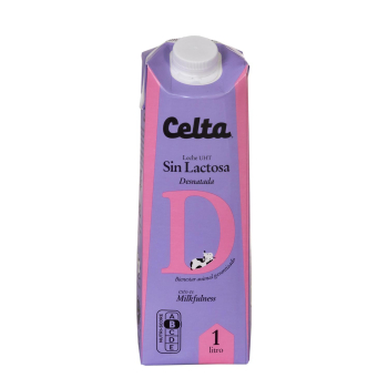 Leche desnatada de pastoreo Celta sin lactosa brik 1 l.