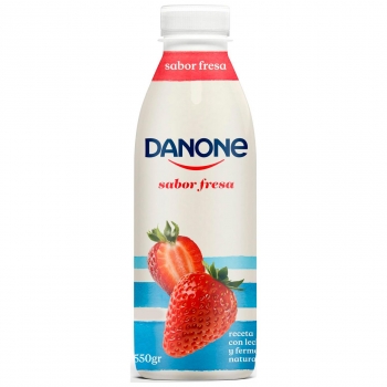 Yogur líquido de fresa Danone 550 g.