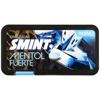 Caramelos mentol fuerte sin azúcar Smint 21 g.