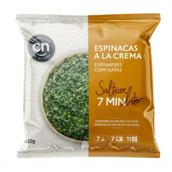 Espinacas a la crema congelado CN 450 g.