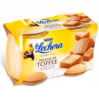 Postre delicias de toffee Nestlé La Lechera pack de 2 unidades de 125 g.