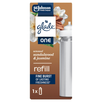 Ambientador automático aroma sensual a sándalo y jazmín recambio Glade One 1 ud.