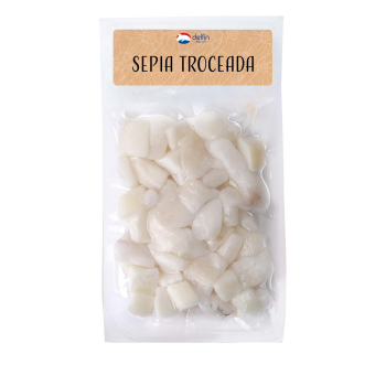 Sepia faraónica limpia cruda troceada Delfin 200 g.