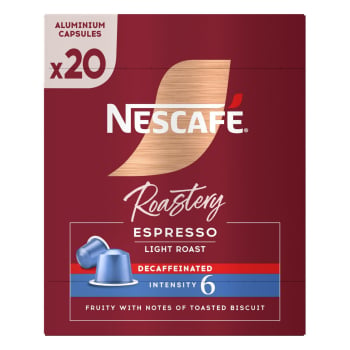 Café cápsulas espresso descafeinado Roastery Nescafé 20 unidades.
