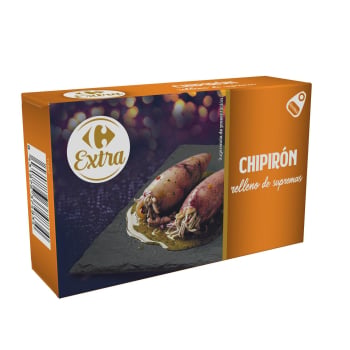 Chipirón relleno de marisco Extra Carrefour sin gluten 72 g.