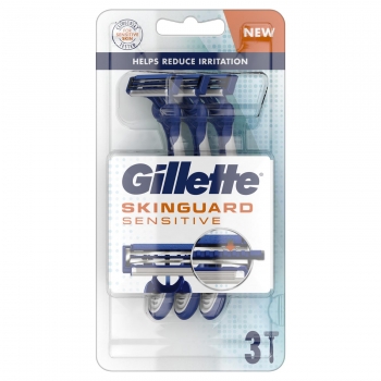 Maquinillas desechables para pieles sensibles SkinGuard Sensitive Gillette 3 ud.
