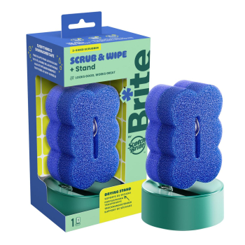 Estropajo No Raya con Soporte Dosificador SCOTCH BRITE Brite - Azul