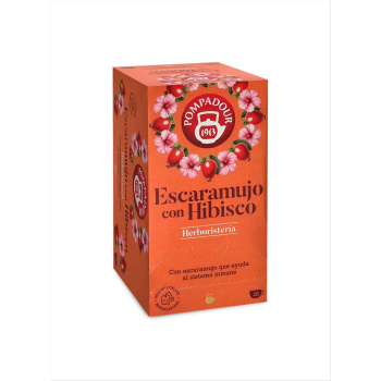 Infusión escaramujo con hibisco en bolsitas Pompadour 20 ud.
