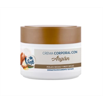 Crema corporal de argán Carrefour Soft 250 ml.