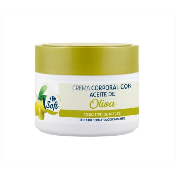 Crema corporal con aceite de oliva Carrefour Soft 250 ml.