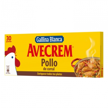 Caldo de pollo Avecrem Gallina Blanca sin gluten 30 pastillas