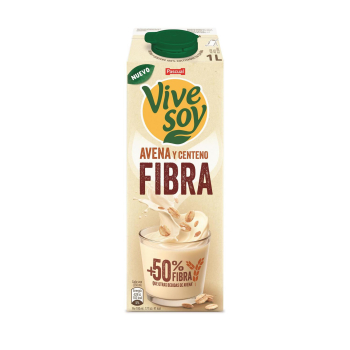 Bebida de avena y centeno Fibra Vivesoy 1l.