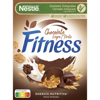 Cereales integrales con chocolate negro Fitness Nestlé 375 g.