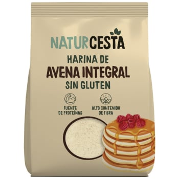 Harina de avena integral Naturcesta sin gluten 500 g.