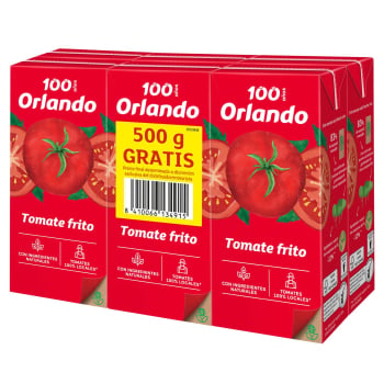 Tomate frito Orlando sin gluten pack de 6 briks de 350 g.