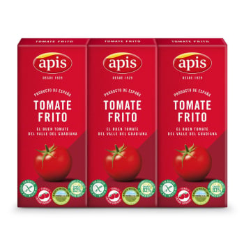 Tomate frito Apìs sin gluten pack de 3 briks de 400 g. 3 x 400 g
