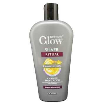 Champú matizador cabello blanco y grises silver ritual Nectar of Glow 400 ml.