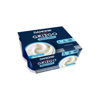 Yogur griego natural proteina Danone sin gluten pack de 4 unidades de 110 g.