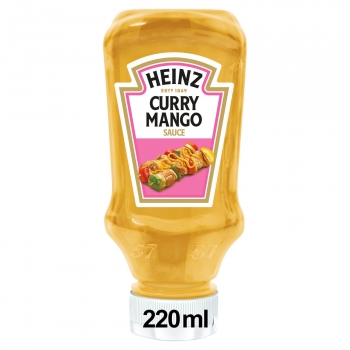 Salsa curry y mango Heinz envase 220 ml.