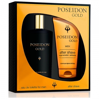 Estuche Poseidon Gold: colonia 150 ml y after shave 150 ml.
