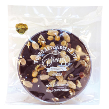 Torta turrón músico de chocolate Vicens 250 g.
