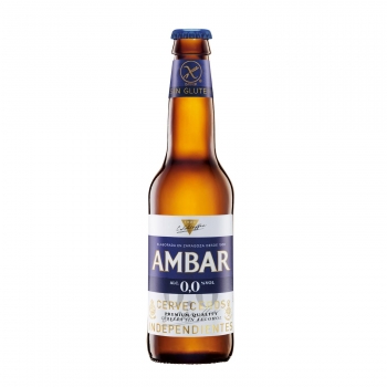 Cerveza Ambar 0,0 sin alcohol sin gluten botella 33 cl.