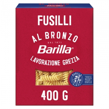 Pasta Fusilli al bronzo Barilla 400 g.
