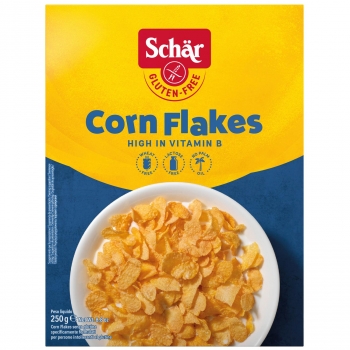 Cereales de maíz Corn Flakes Schär sin gluten y sin lactosa 250 g.