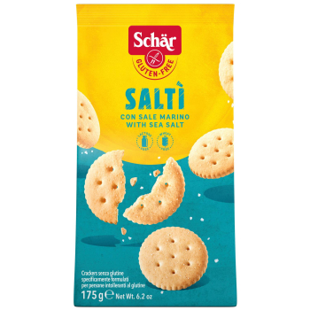Cracker pequeños Saltí Schär sin gluten y sin lactosa 175 g.