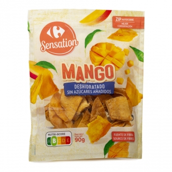 Mango deshidratado Sensation Carrefour sin azúcar añadido 90 g