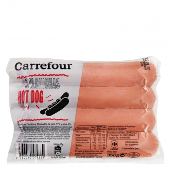 Salchichas Hot Dog Carrefour 350 g.
