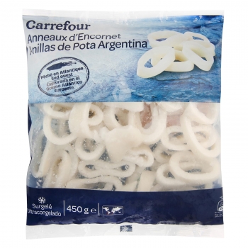 Anillas de pota argentina Carrefour 450 g.