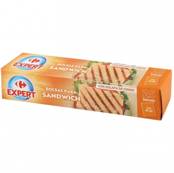Bolsas para sandwich Carrefour Expert 25 ud.