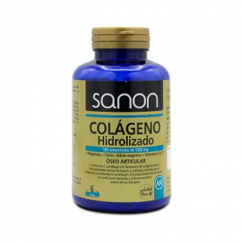 Colágeno hidrolizado en comprimidos Sanon sin gluten 180 ud.
