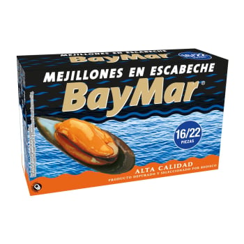 Mejillones en escabeche 16/22 BayMar 69 g.