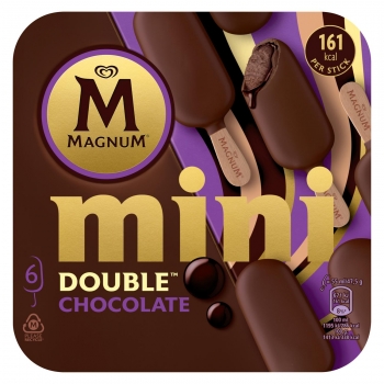 Mini bombón helado de chocolate Double Magnum sin gluten 6 ud.