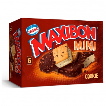 Sándwich mini con galletas Maxibon Cookie Nestlé 6 ud.