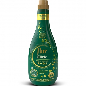 Suavizante concentrado herbal Elixir Flor 60 lavados.