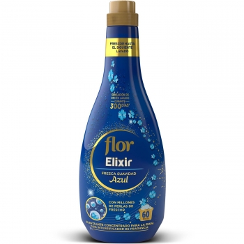 Suavizante concentrado Elixir Azul Flor 60 lavados.