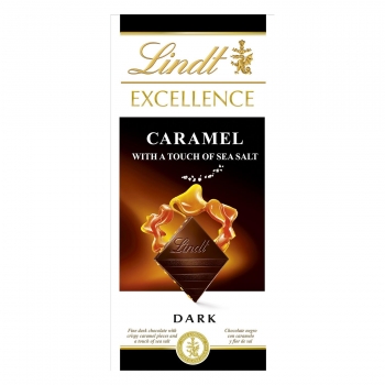 Chocolate negro con caramelo y toque de sal Lindt Excellence 100 g.