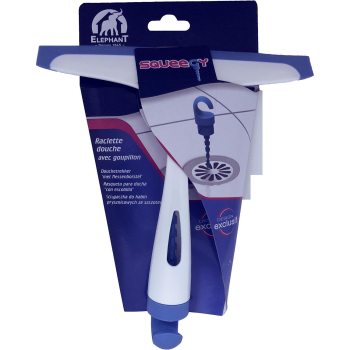 Rasqueta Ducha con Cepillo ELEPHANT- Blanco